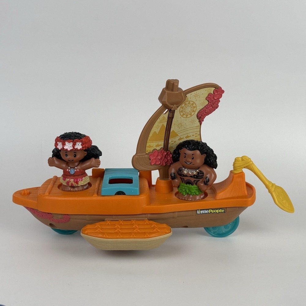 Fisher-Price Little People Moana & Maui Boat Set – Disney Princess Toy 2022